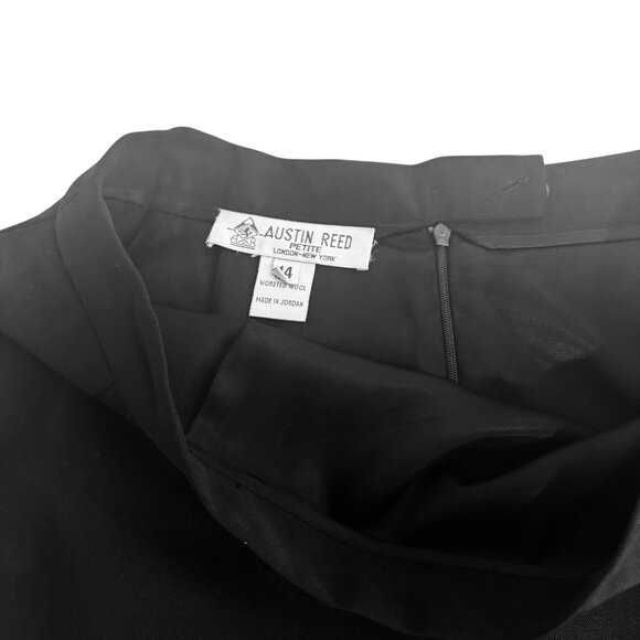 Austin Reed Petite Black Worsted Wool Skirt Size 4 – Classic Workwear - Picture 5 of 6